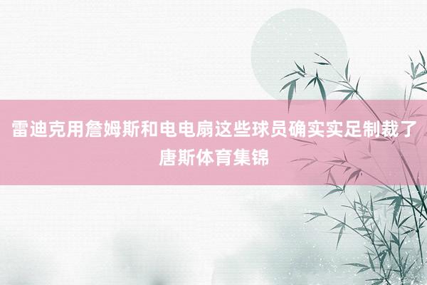 雷迪克用詹姆斯和电电扇这些球员确实实足制裁了唐斯体育集锦